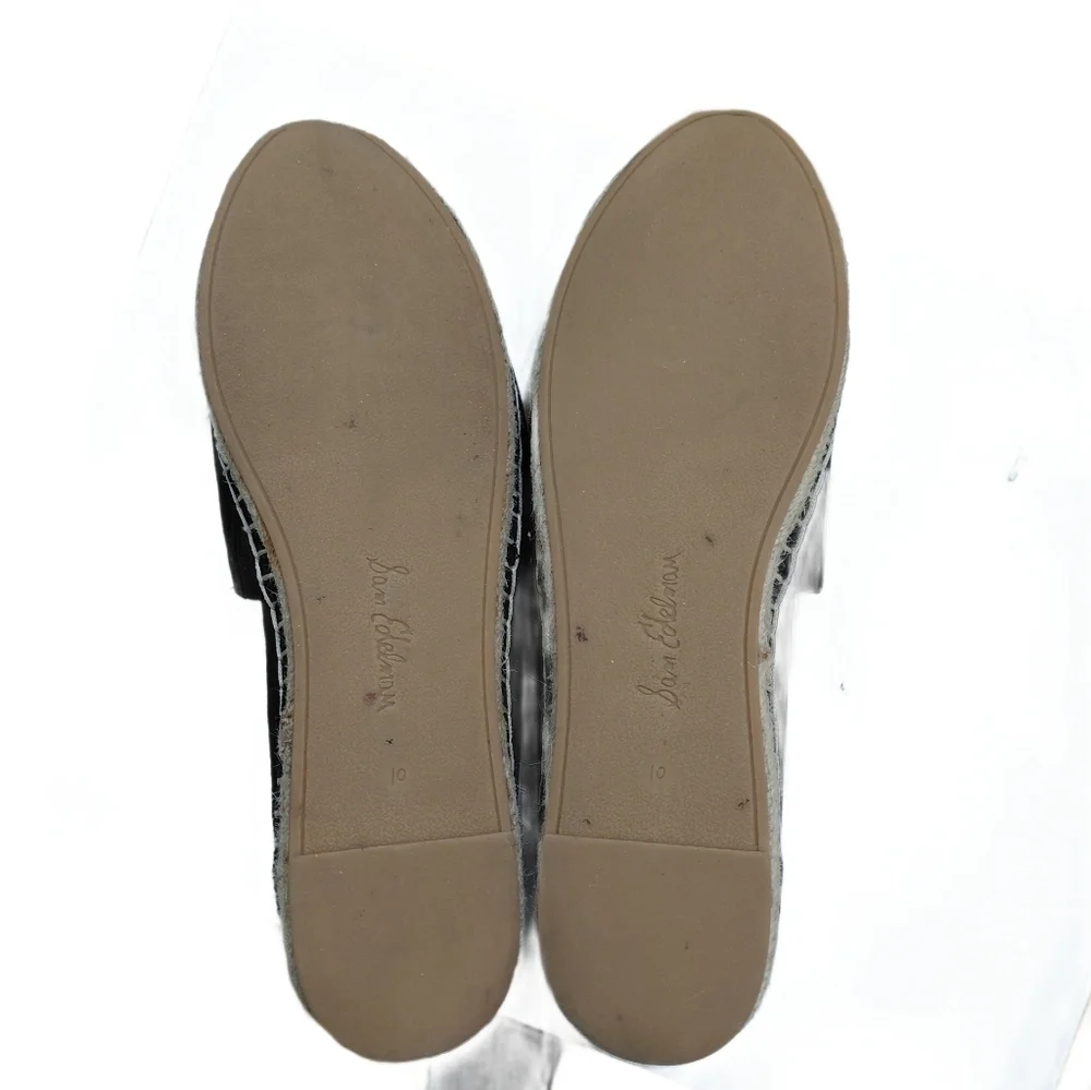 Sam Edelman Koda Black Espadrille Flats Women's Size 10